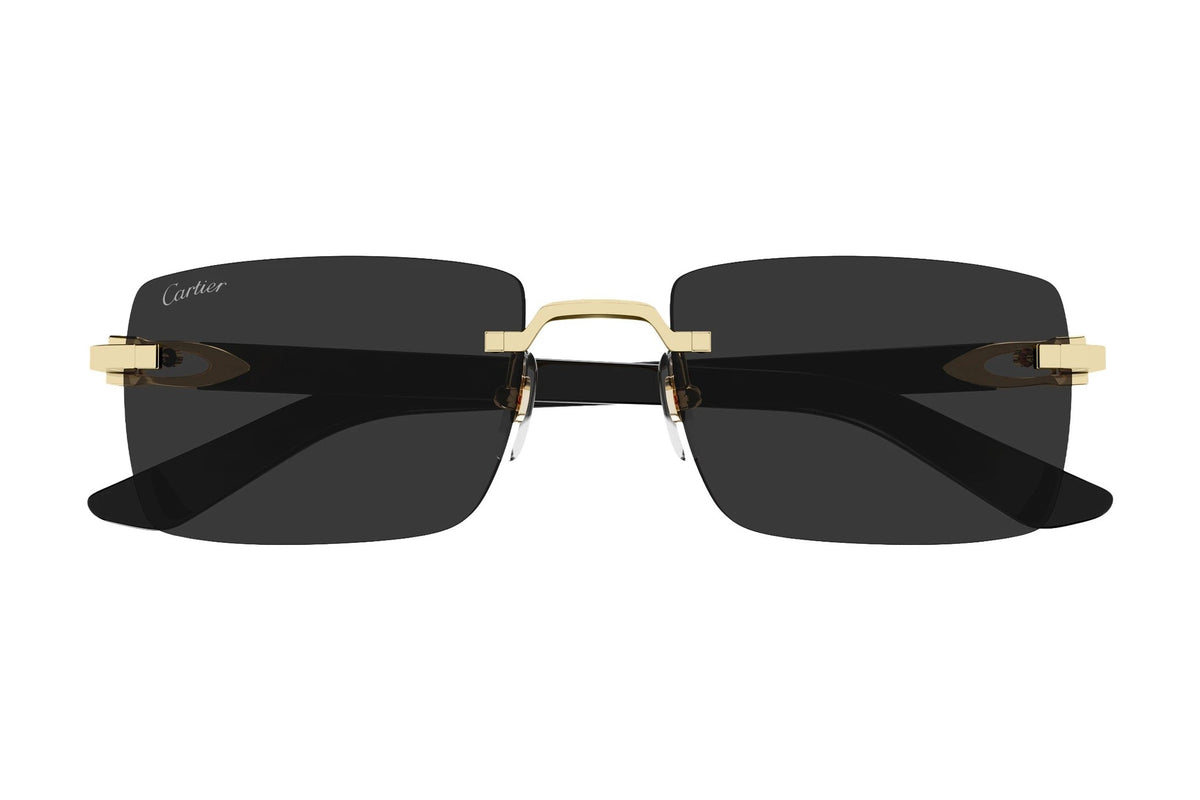 Cartier CT0579S Gold / Black / Grey sunglasses, front view