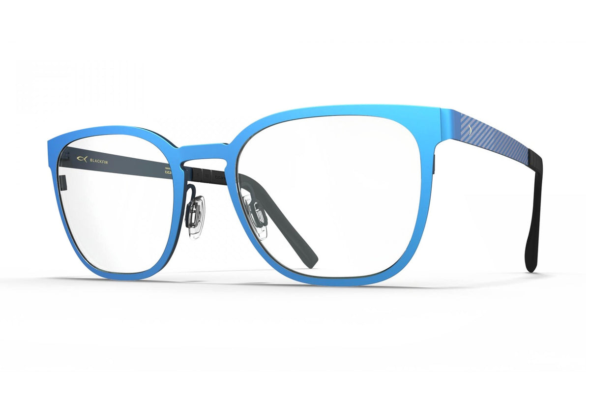 Blackfin Brookwood Tropical Blue / Shadow Dark Blue eyeglasses, angled view