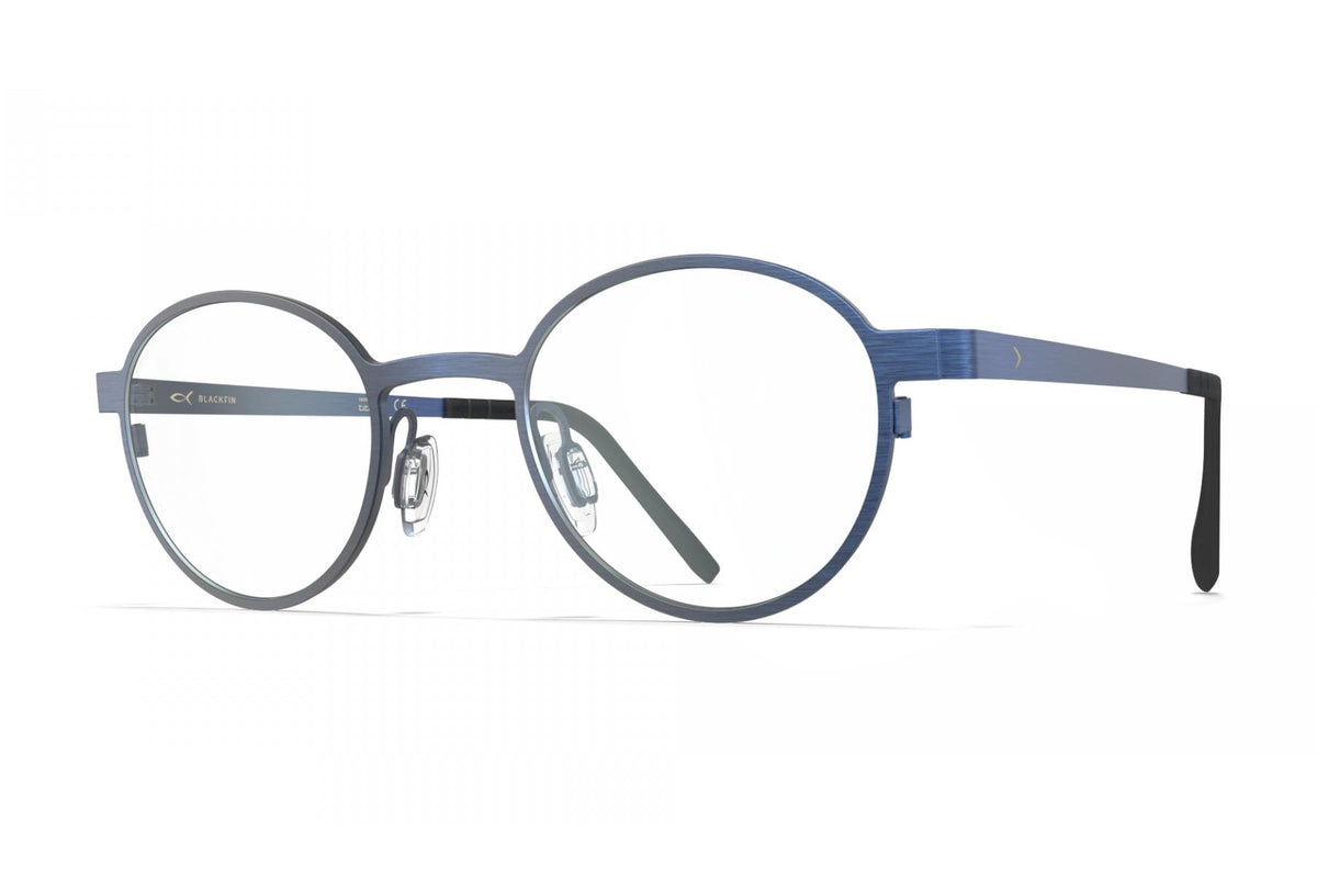 Blackfin Esbjerg Antique Dark Blue eyeglasses, angled view
