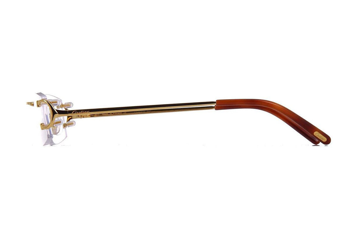 Cartier CT0092O Gold eyeglasses, side view