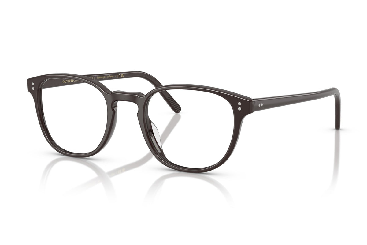 Oliver Peoples Fairmont Kuri Brown eyeglasses, angled view