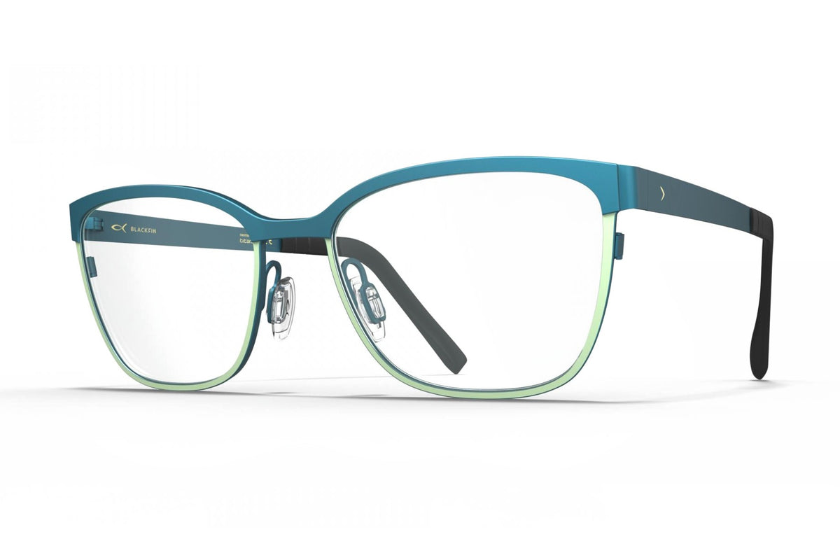 Blackfin Ellis Beach Ultramarine Green / Mint Green eyeglasses, angled view