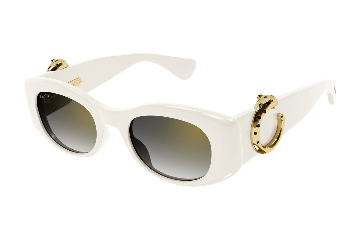 Cartier CT0472S White / Grey sunglasses, angled view