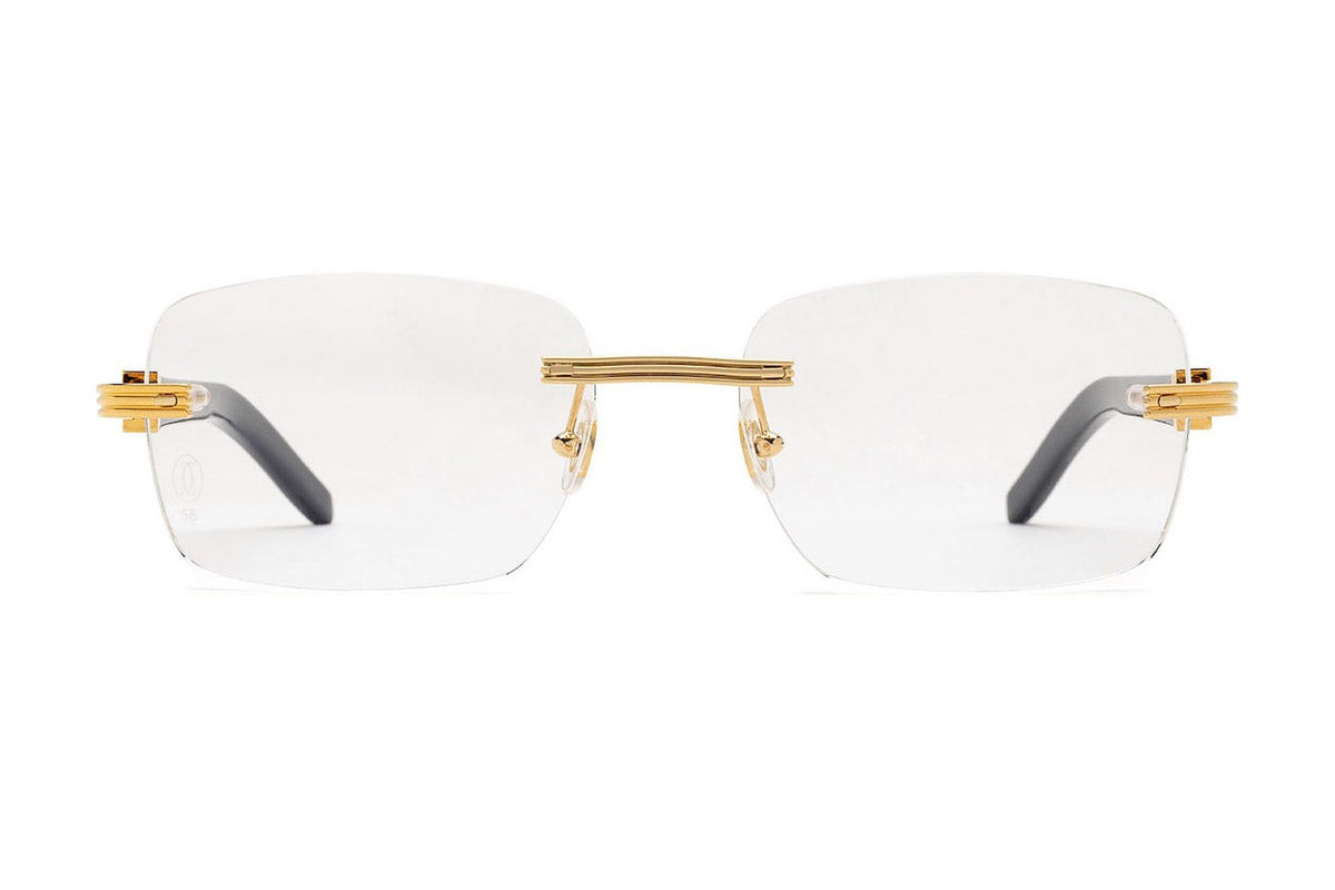 Cartier CT0286O Gold / Black eyeglasses, front view