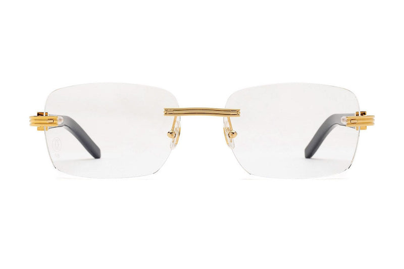 Cartier CT0286O Gold / Black eyeglasses, front view