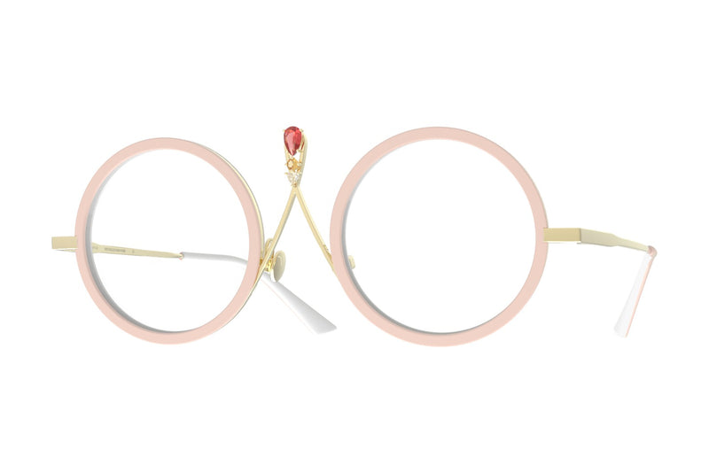 Gamine Tulum Gold / Pink eyeglasses, front view
