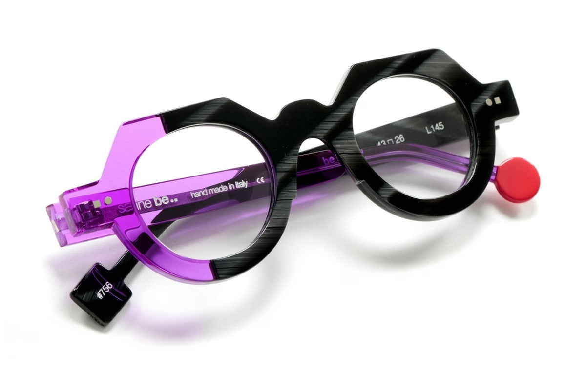 Sabine Be Be Zoulou Tawny Grey / Translucent Purple eyeglasses, angled view