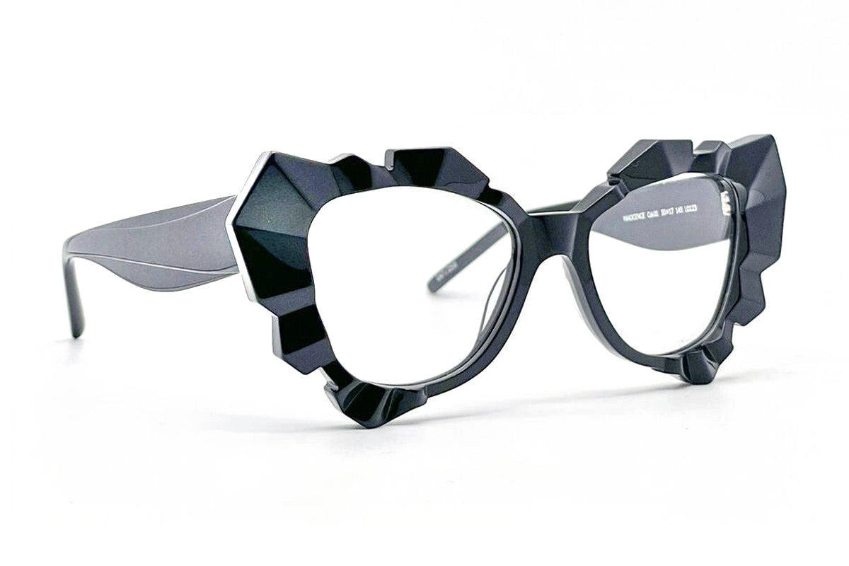 Oscar Mamooi Innocence Black eyeglasses, angled view