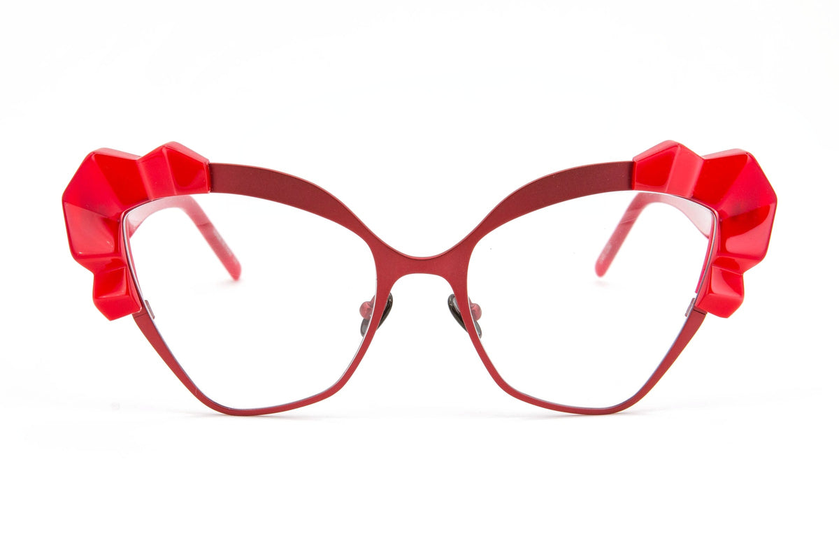 Oscar Mamooi Paradisia Red eyeglasses, front view
