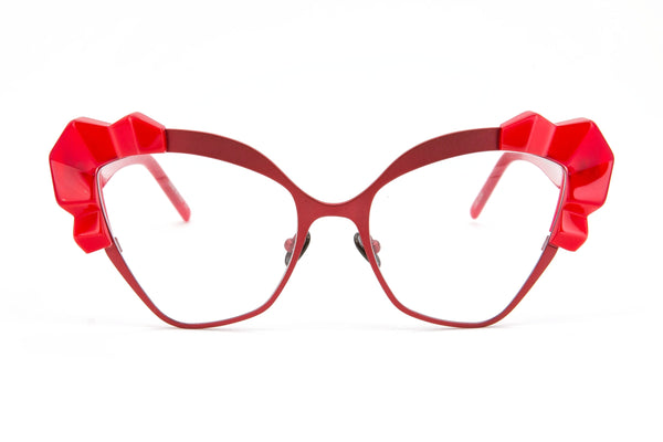 Oscar Mamooi Paradisia Red eyeglasses, front view
