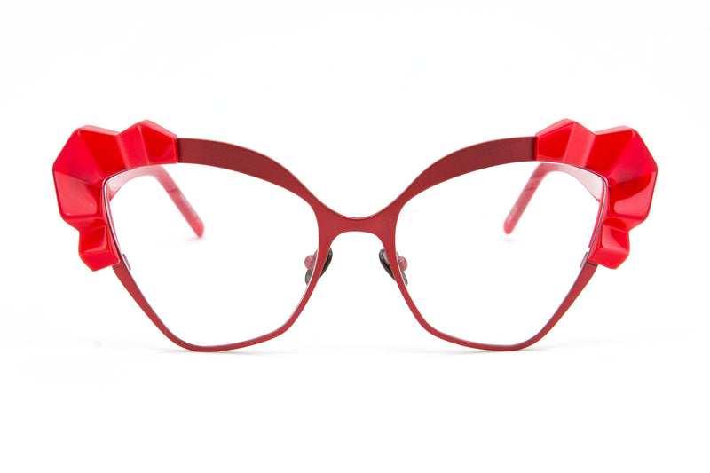Oscar Mamooi Paradisia Red eyeglasses, front view