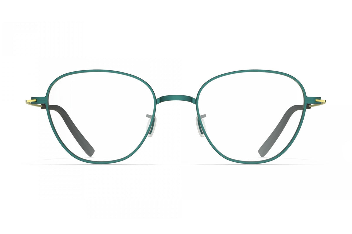 Blackfin Catalina Forest Green / Anodized Yellow eyeglasses, front view