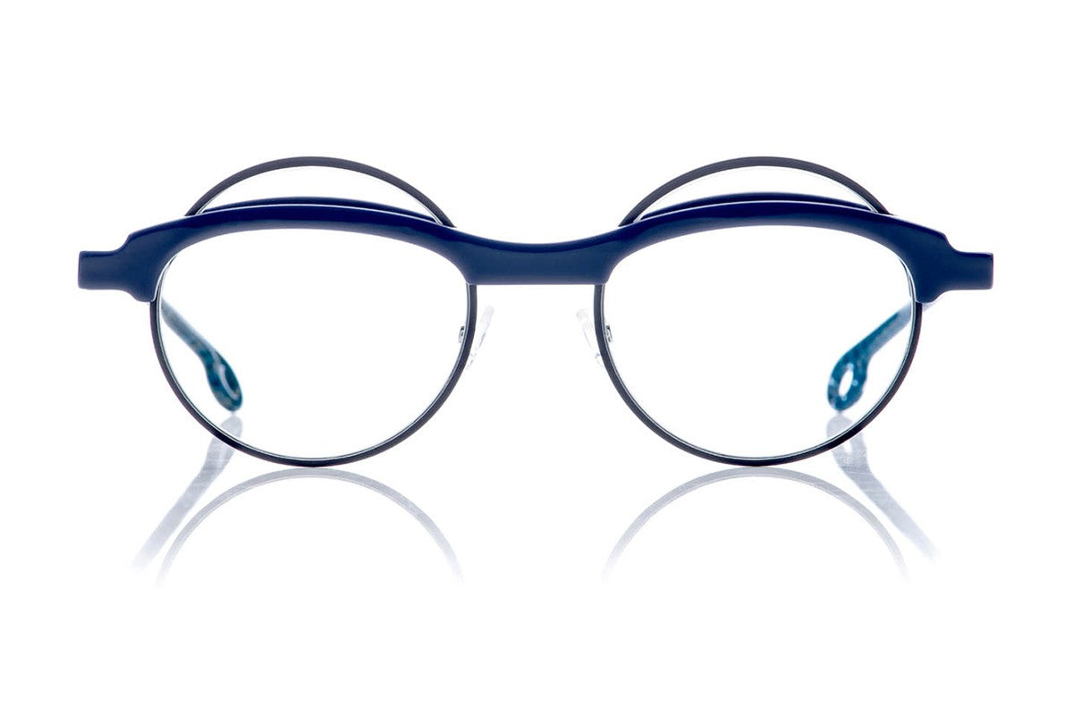 Piero Massaro PM902 Dark Blue eyeglasses, front view