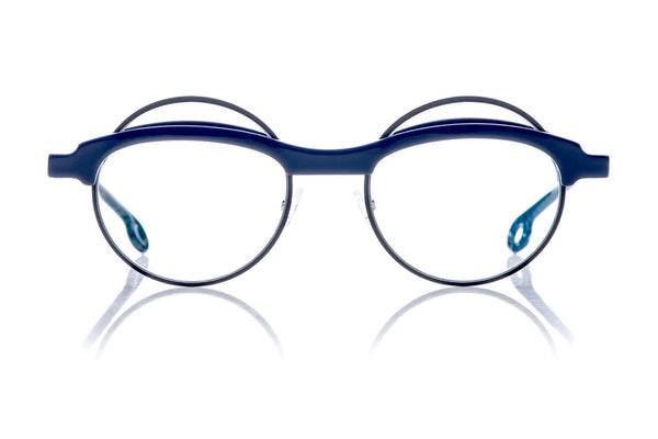 Piero Massaro PM902 Dark Blue eyeglasses, front view