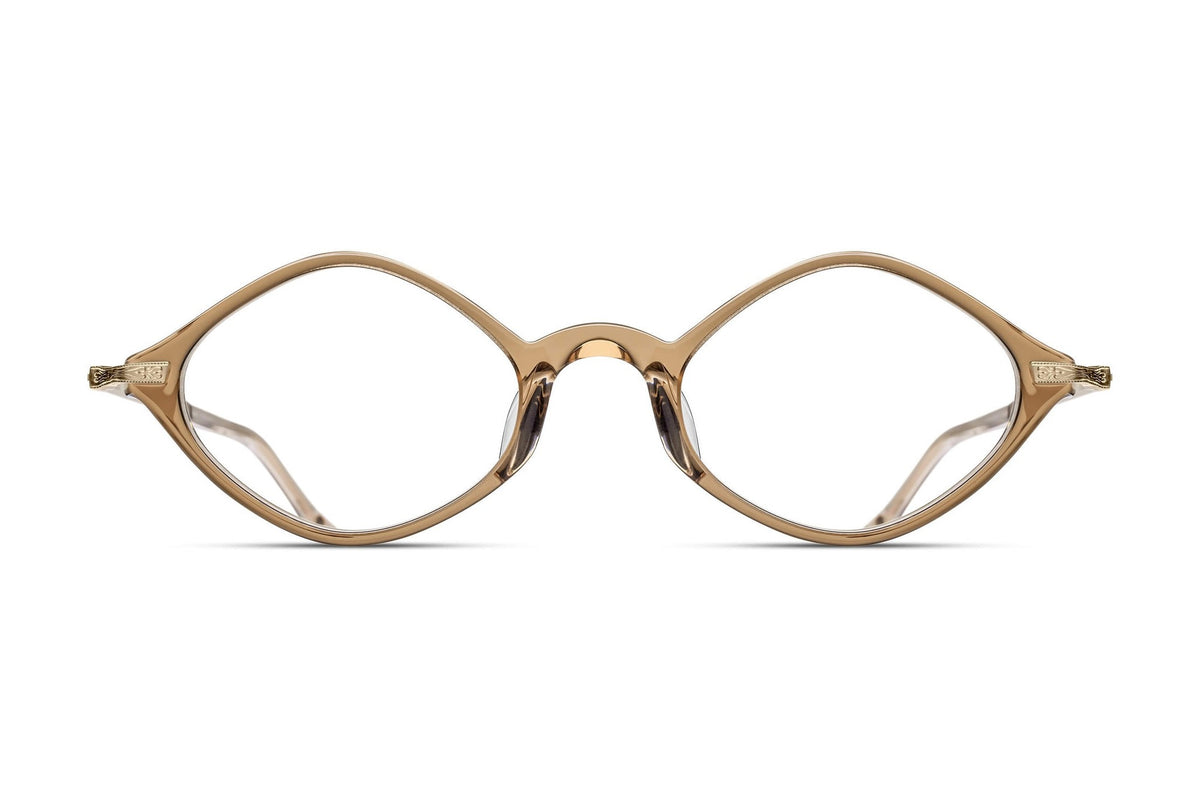 Matsuda M2066 Caramel / Brushed Gold eyeglasses, front view