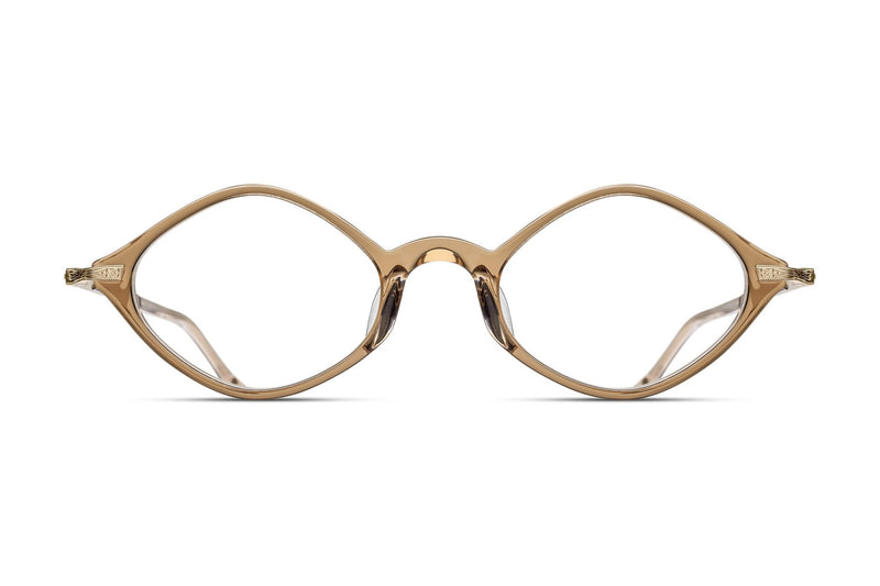 Matsuda M2066 Caramel / Brushed Gold eyeglasses, front view
