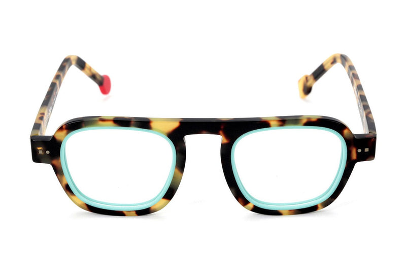 Sabine Be Be Factory Matte Tokyo Tortoise / Matte Turquoise eyeglasses, front view