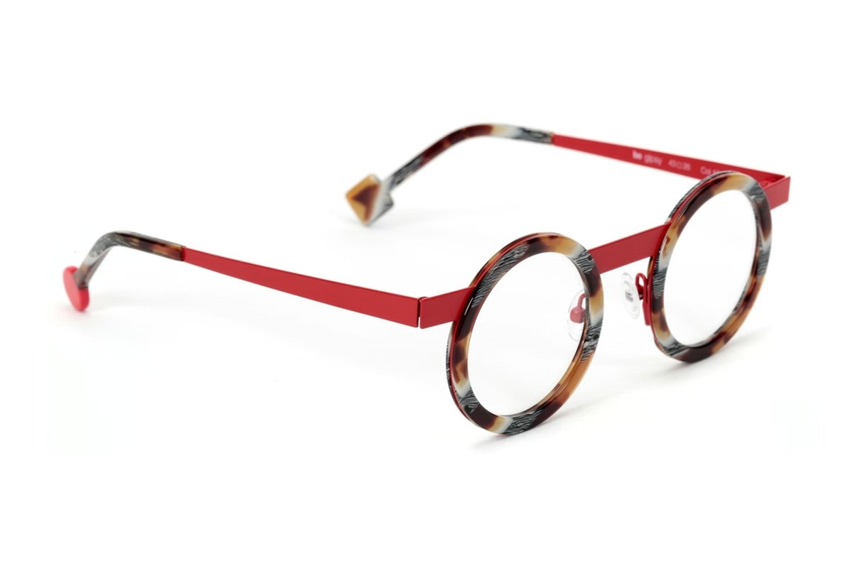 Sabine Be Be Gipsy Vintage Tortoise / Satin Red eyeglasses, side view