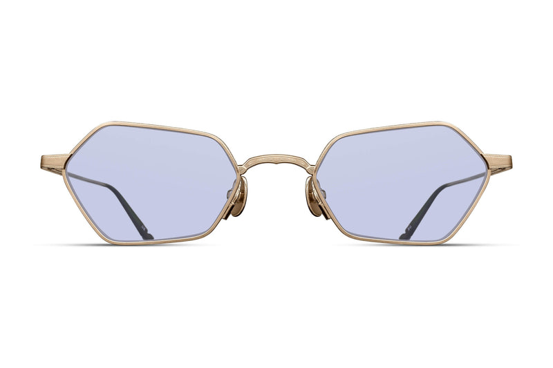 Matsuda M3138 Brushed Gold sunglasses, front view