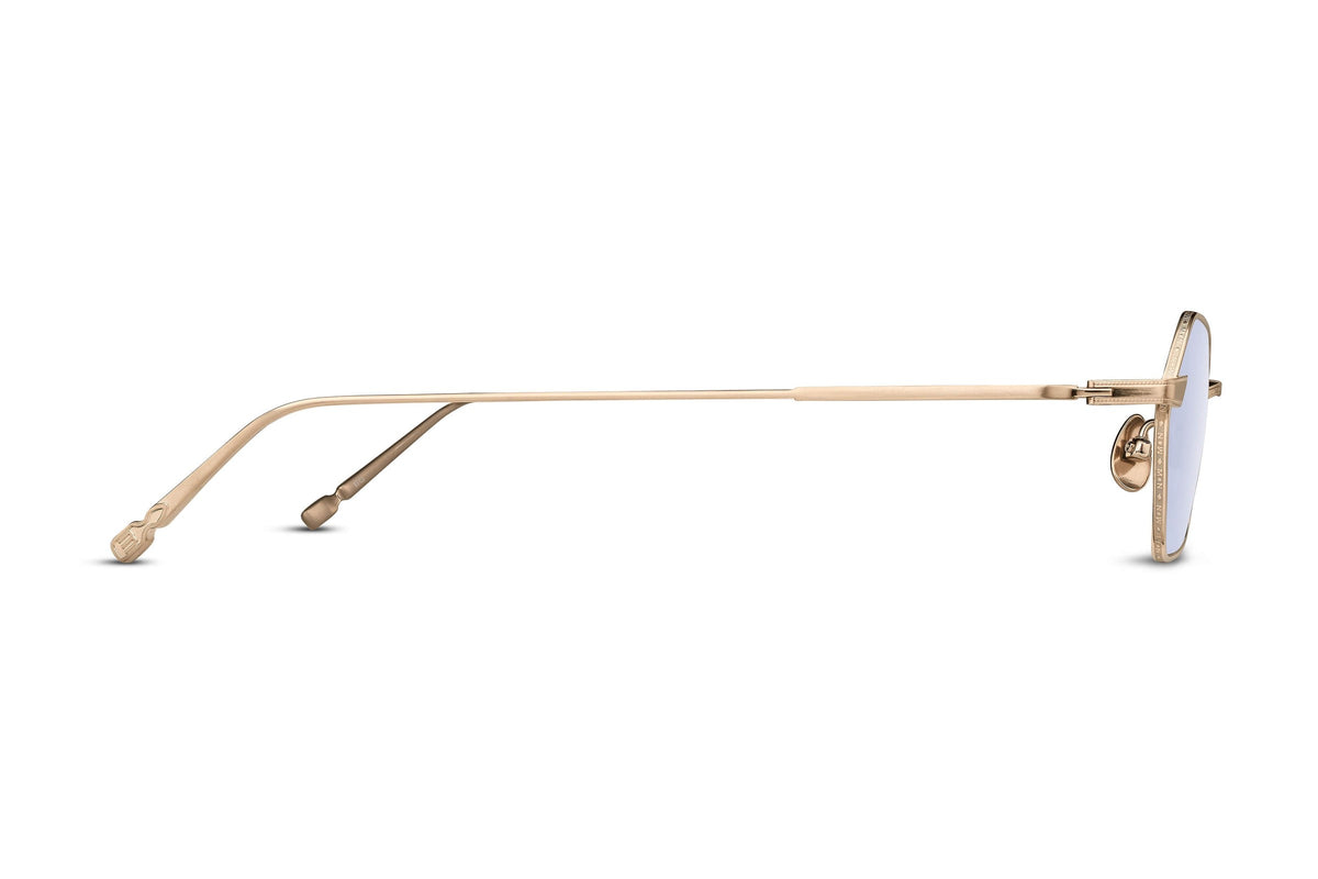 Matsuda M3138 Brushed Gold sunglasses, angled view