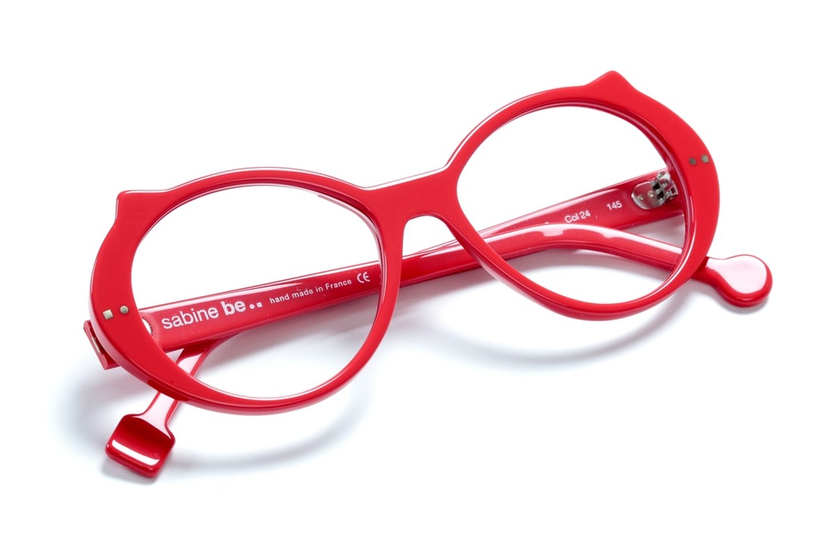 Sabine Be Be Cat’s Red eyeglasses, angled view