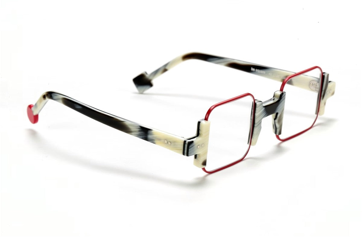 Sabine Be Be Square Horn / Satin Red eyeglasses, side view