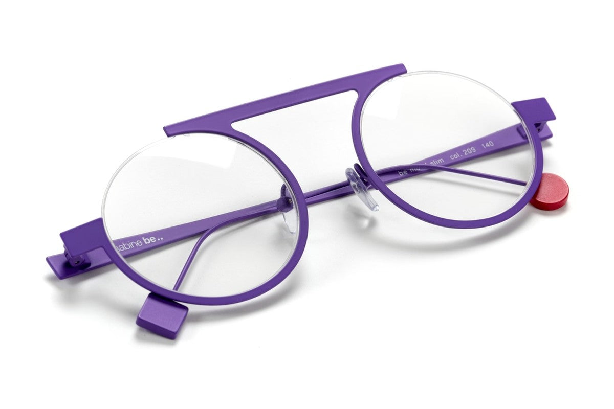 Sabine Be Be Mood Slim Satin Purple eyeglasses, angled view