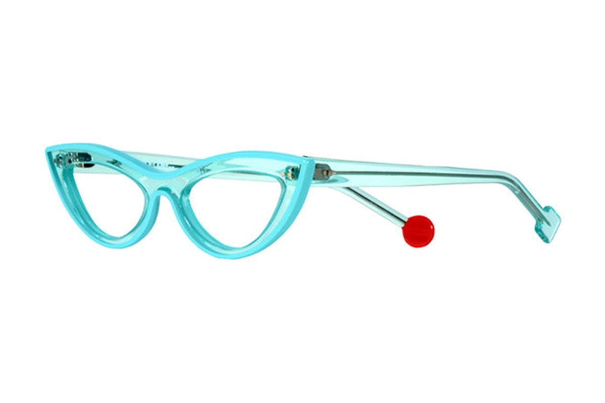 Sabine Be Be Bikini Line Translucent Turquoise / Solid Turquoise eyeglasses, angled view