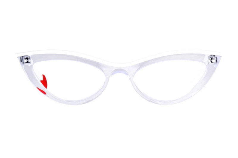 Sabine Be Be Bikini Line Crystal / White eyeglasses, front view