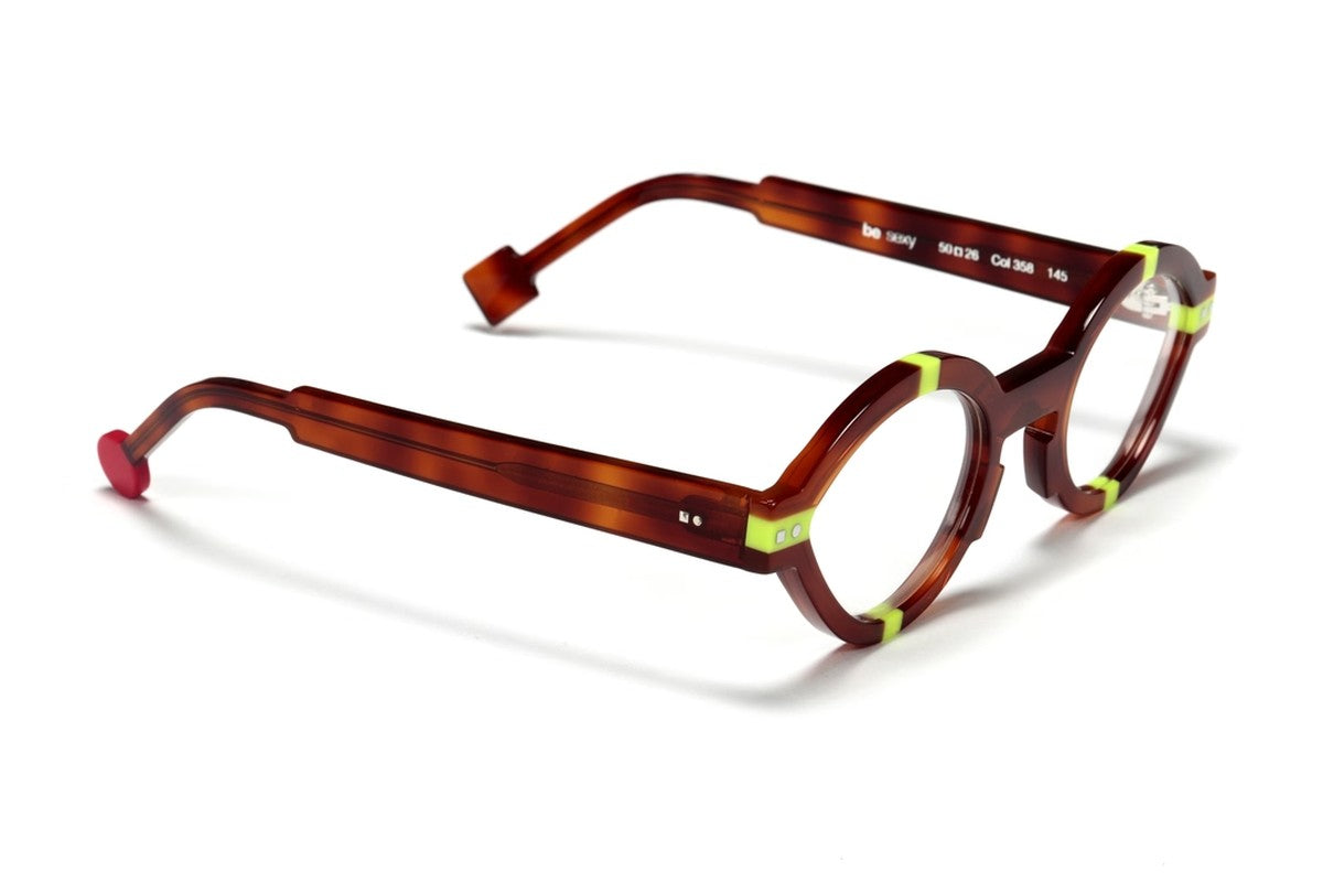 Sabine Be Be Sexy Blonde Tortoise / Neon Yellow eyeglasses, side view