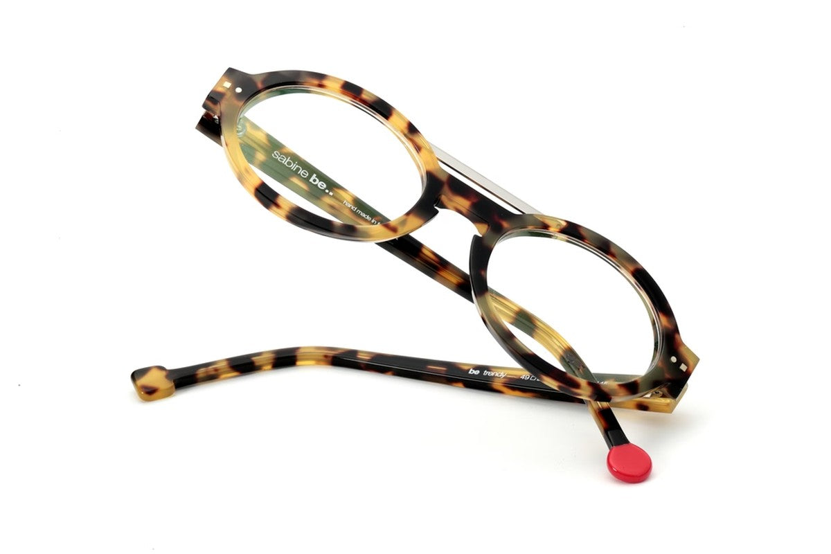 Sabine Be Be Trendy Tokyo Tortoise / Polished Ruthenium eyeglasses, temple detail