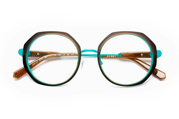 J.F. Rey JF3117 Brown / Blue eyeglasses, front view