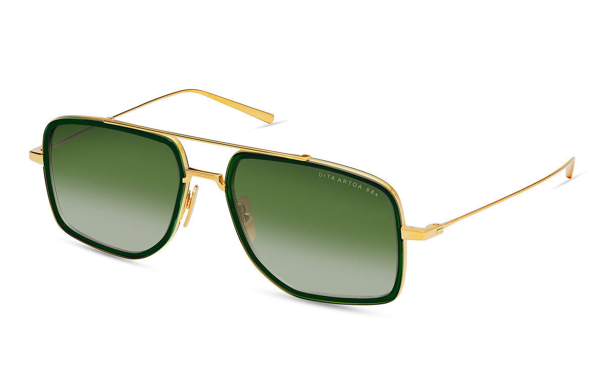 DITA Artoa.88x Yellow Gold / Crystal Pine sunglasses, angled view