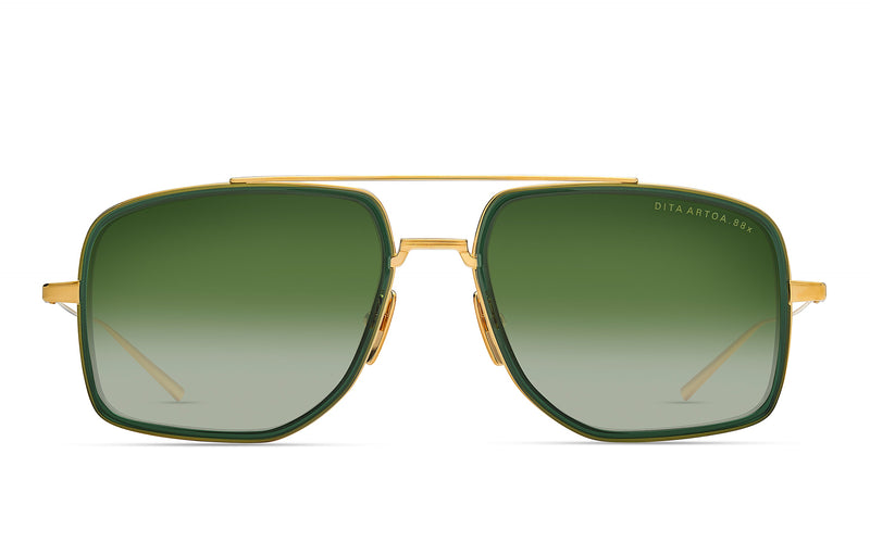 DITA Artoa.88x Yellow Gold / Crystal Pine sunglasses, front view