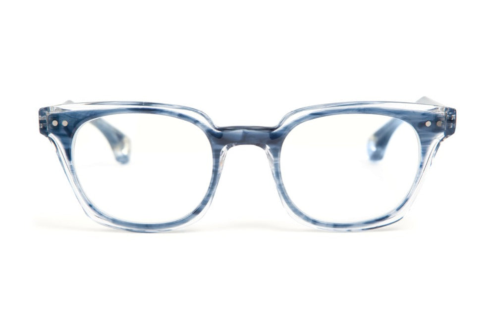 Blake Kuwahara Bigger Blore Slate Horn eyeglasses, front view