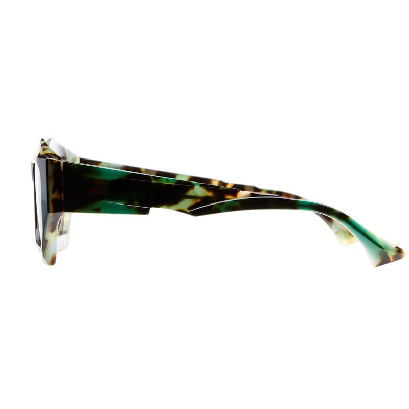 KUBORAUM Maske F4 Green Havana eyeglasses, angled view