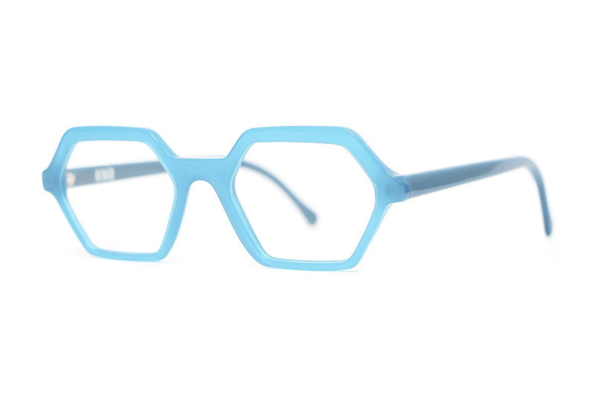 Henau Glenn Sky Blue eyeglasses, angled view