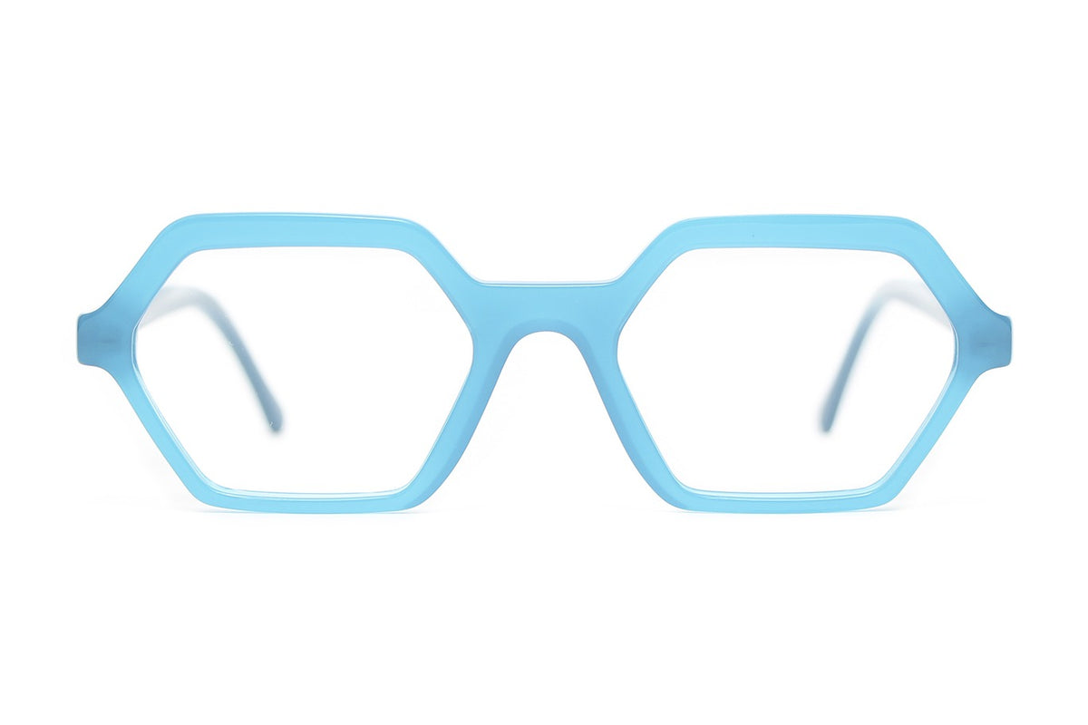 Henau Glenn Sky Blue eyeglasses, front view