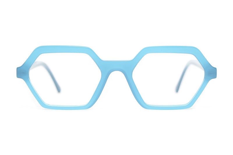 Henau Glenn Sky Blue eyeglasses, front view