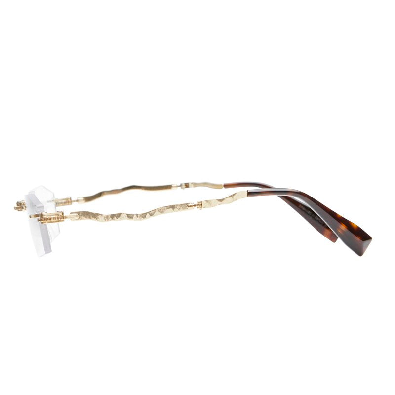 KUBORAUM Maske H40 Gold eyeglasses, angled view