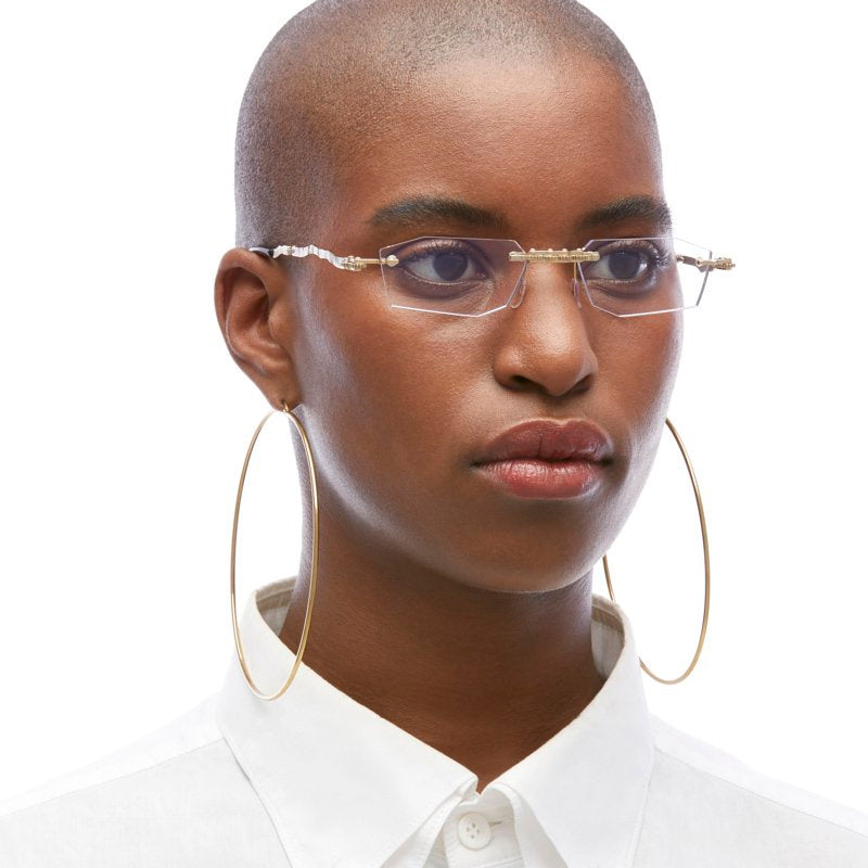 KUBORAUM Maske H40 Gold eyeglasses, worn