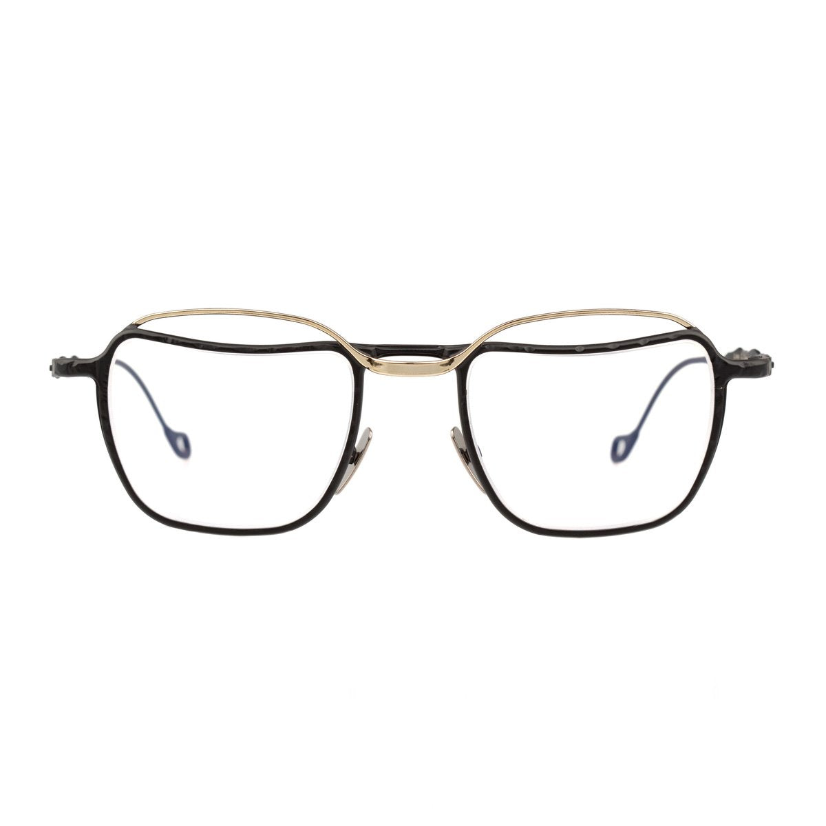 KUBORAUM Maske H71 Black Gold eyeglasses, front view