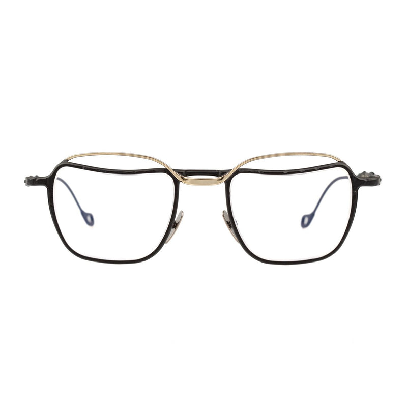 KUBORAUM Maske H71 Black Gold eyeglasses, front view