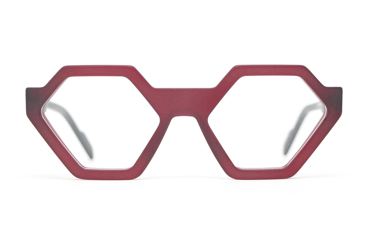 Henau Hector Matte Burgundy eyeglasses, front view