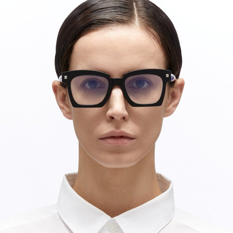 KUBORAUM Maske J5 Black Shine eyeglasses, temple detail