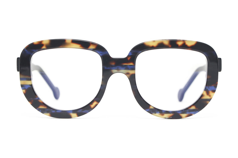 Henau Jota Blue Tortoise eyeglasses, front view