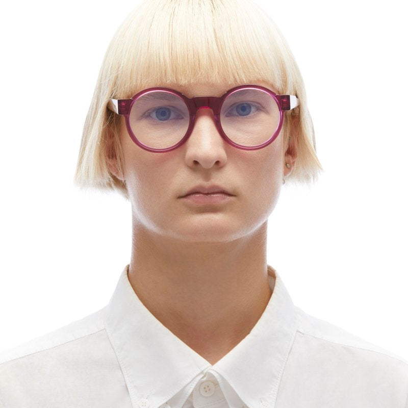 KUBORAUM Maske K10 Plum eyeglasses, worn
