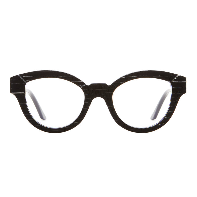 KUBORAUM Maske K27 Black Shine eyeglasses, front view