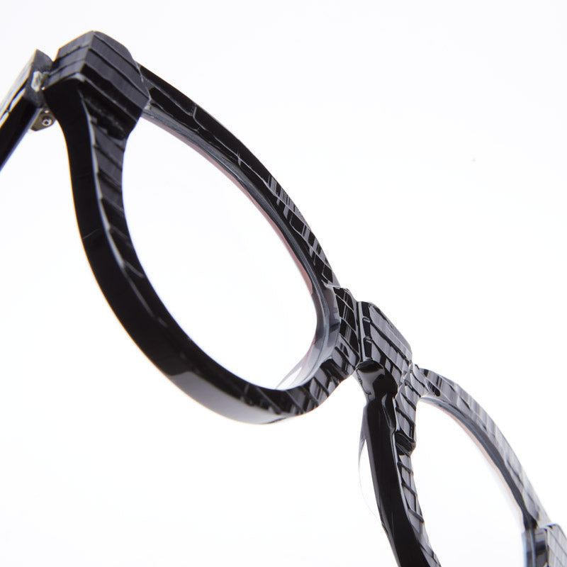 KUBORAUM Maske K27 Black Shine eyeglasses, side view