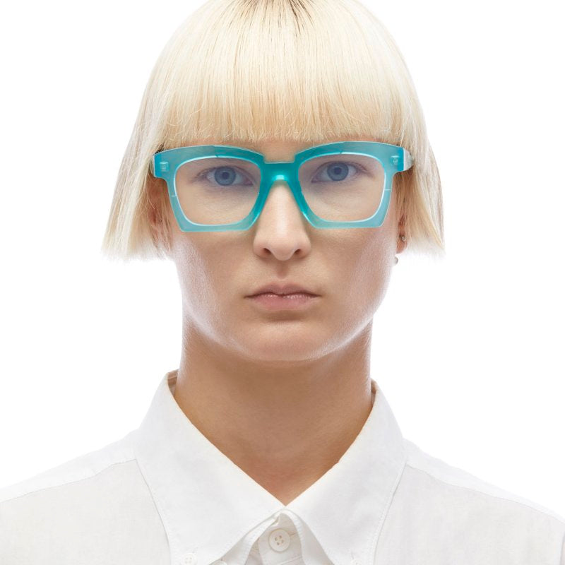 KUBORAUM Maske K5 Aquamarine eyeglasses, worn
